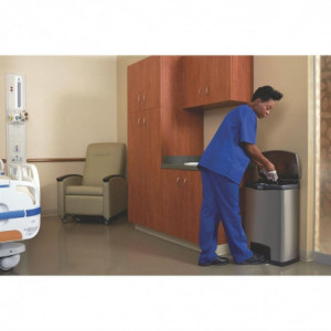 Koš za smeće s pedalom naprijed od nehrđajućeg čelika Slim Jim - 50L - Rubbermaid