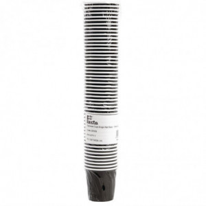 Plastični jednokratni crni espresso čaše - 120ml - Paket od 50 - Fiesta