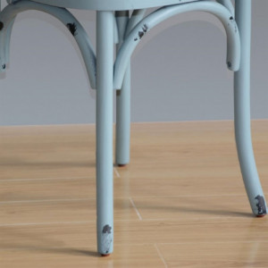 Stolice od patiniranog drva s prekriženim naslonom - plave - Bolero - Fourniresto