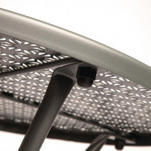 Bistro stol od čelične rešetke - sivi - 600 mm - Bolero - Fourniresto