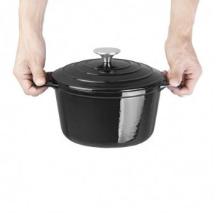Cocotte okrugla crna - 3,2L - Vogue