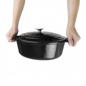Cocotte Ovalna Crna - 5L - Vogue