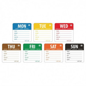 Asortiman otapajućih etiketa dana u tjednu 50 mm - Vogue