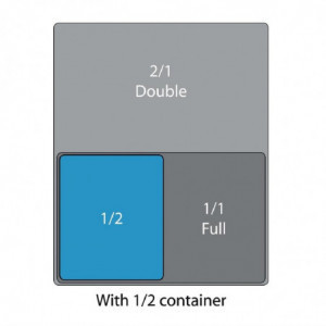 Bakreni spremnik od polipropilena - GN1/2 - Vogue - Fourniresto