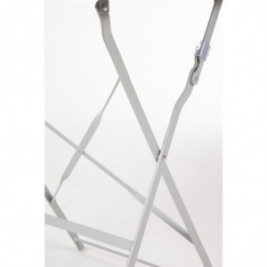 Stol za terasu kvadratnog oblika od čelika - siv - 600mm - Bolero - Fourniresto