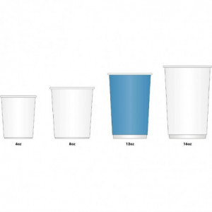 Čaše za tople napitke s valovitom izolacijskom stjenkom svijetlo smeđe boje - 340 ml - Paket od 500 - Fiesta