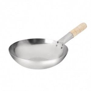 Wok ravna posuda od nehrđajućeg čelika - 25,4 cm - Vogue - Fourniresto