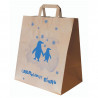 Vrećica za kupovinu s termoizolacijom od kraft papira - 320 x 160 mm - Paket od 150