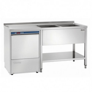 Dubinsko pranje rublja 700 - 2 korita i jedan ocjeđivač s lijeve strane