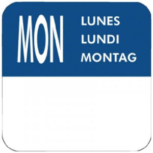 Skup naljepnica za dane u tjednu - 7 rola od 1000 - Vogue - Fourniresto