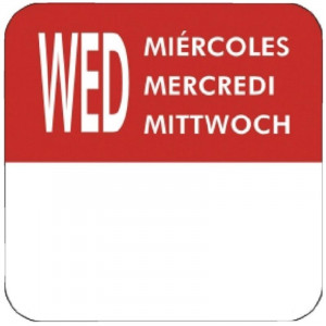 Skup naljepnica za dane u tjednu - 7 rola od 1000 - Vogue - Fourniresto