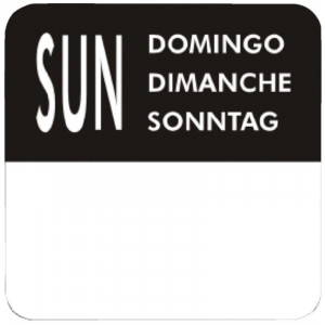 Skup naljepnica za dane u tjednu - 7 rola od 1000 - Vogue - Fourniresto