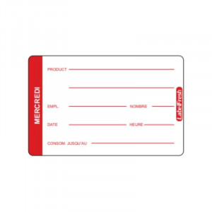 Oznaka za praćenje LabelFresh Pro - Srijeda - 70 x 45 mm - Paket od 500 - LabelFresh