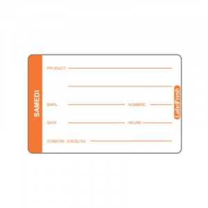 Oznaka za praćenje LabelFresh Pro - Subota - 70 x 45 mm - Paket od 500 - LabelFresh