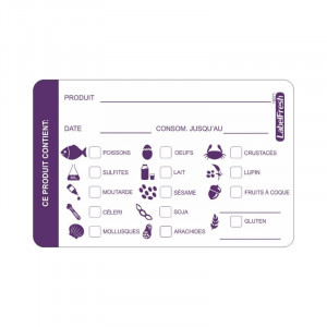 Oznaka za višestruke alergene LabelFresh - 70 x 45 mm - Paket od 500 - LabelFresh
