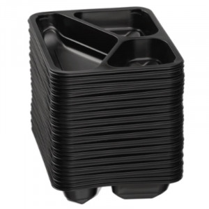 Posuda s 3 odjeljka od PP za poluautomatsko zatvaranje - paket od 50