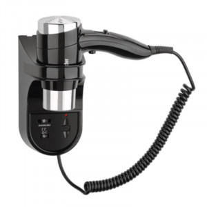 Sušilo za kosu na zidu crne boje - Bartscher