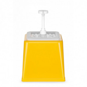 Distributeur de Sauce avec Pompe - Jaune - 2,5 L - Hendi