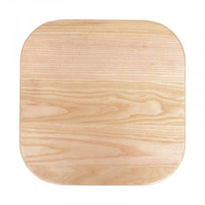 Stolice s niskim naslonom i sjedištem od drveta - siva metalik boja - set od 4 - Bolero