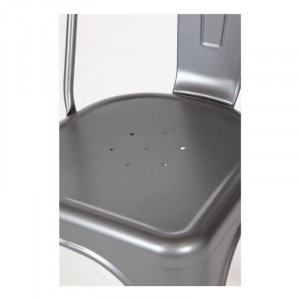 Stolice od sivog metaliziranog čelika - set od 4 - Bolero