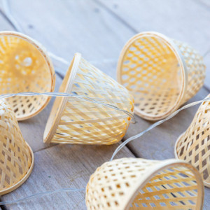 Svjetlosni vijenac od bambusa na solarni pogon i LED utičnicu - Chill Hybrid - Lumisky