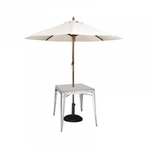 Kvadratni stol od sivog čelika - Š 668 x D 668 mm - Bolero