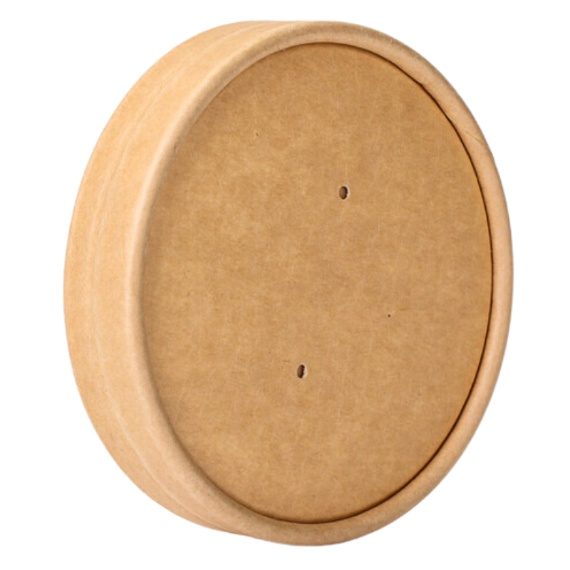 Poklopac za lonac za juhu od 240 i 360 ml od kraft papira - Paket od 300 komada - Dynasteel