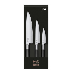 Set od 3 noža Wasabi Black - Profesionalno rezanjeNoževi Kai Wasabi Black - Japanska preciznost