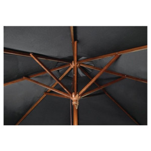 Suncobran crni okrugli Ø 2,5 m - Bolero - Fourniresto