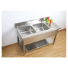 Plunge 2 Bins with Backsplash and Shelf - Robust and functional | Dynasteel