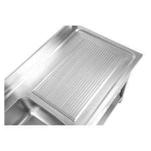 Zaroni 1 sudoper s naslonom i policom - Š 1400 x D 600 mm - Dynasteel