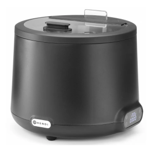 Lonac UNIQ crni - 8 L HENDI: vrhunski alat za profesionalno održavanje vaših juha toplima.